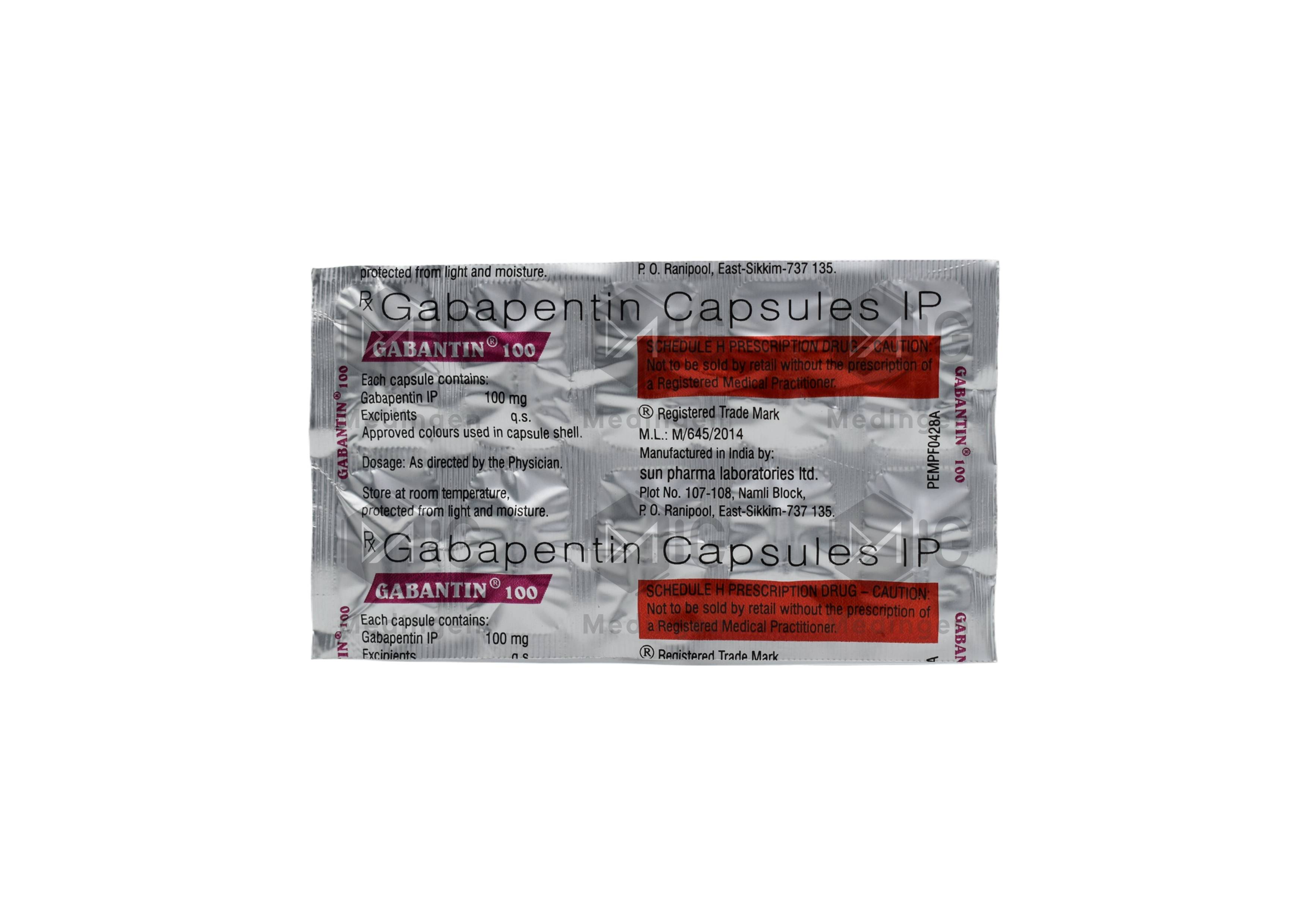 GABANTIN 100MG